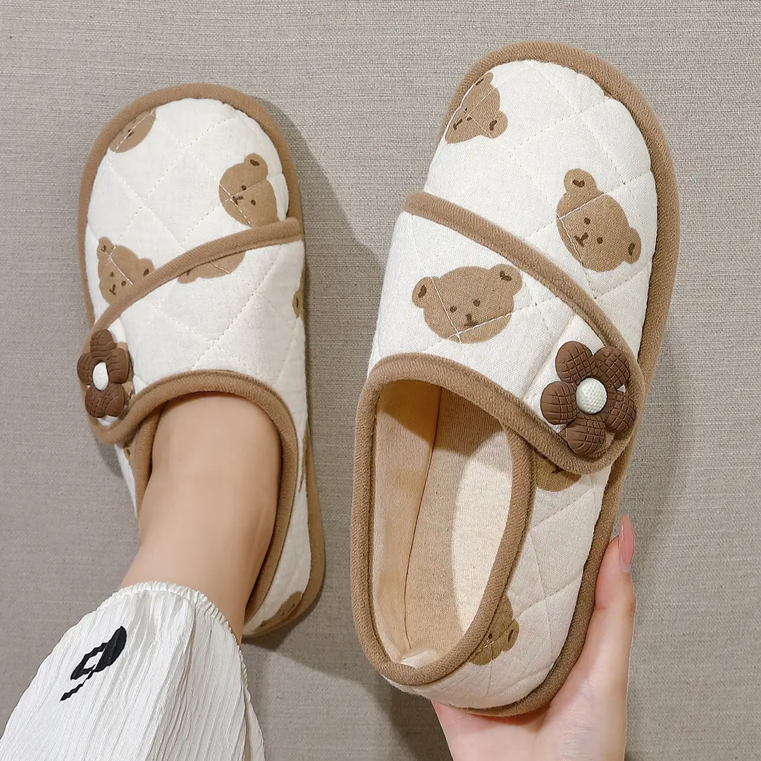 Girly Heart Lace Bow Heel Thin Breathable Spring and Autumn Style Pregnant Women Breathable Ladies Home Confinement Shoes - Image 2