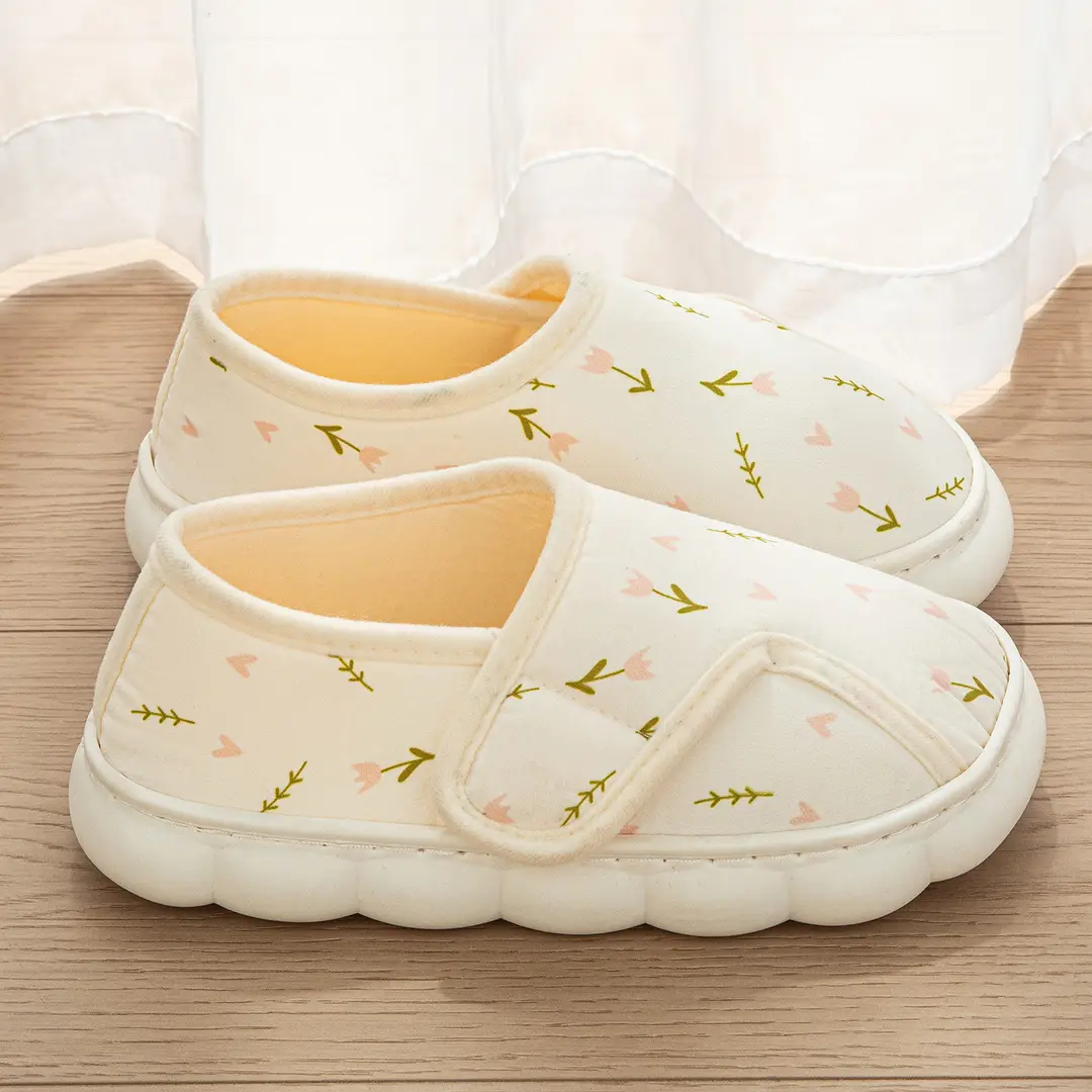 Girly Heart Lace Bow Heel Thin Breathable Spring and Autumn Style Pregnant Women Breathable Ladies Home Confinement Shoes - Image 3