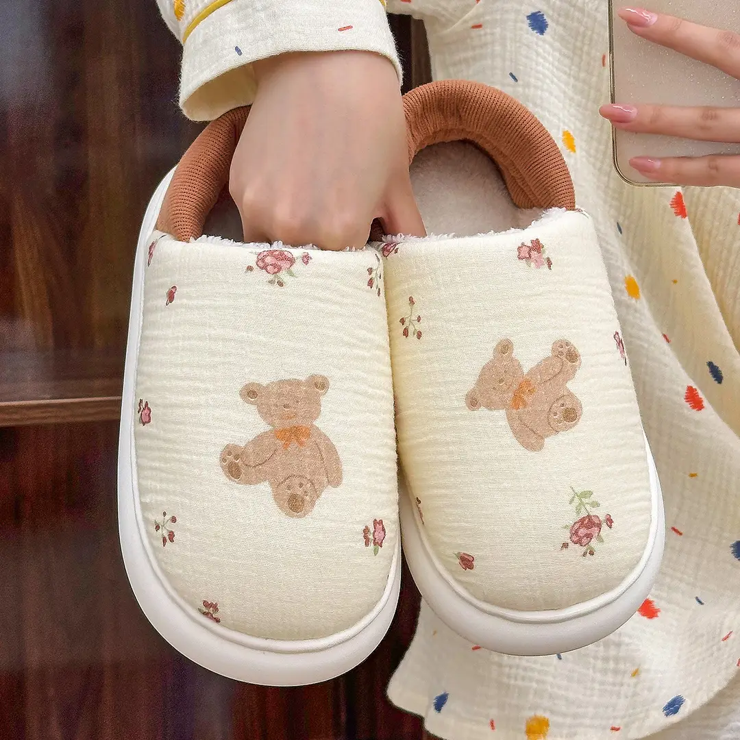 Girly Heart Lace Bow Heel Thin Breathable Spring and Autumn Style Pregnant Women Breathable Ladies Home Confinement Shoes - Image 4