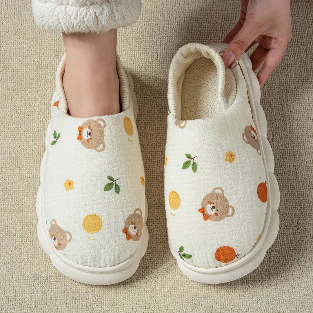 Girly Heart Lace Bow Heel Thin Breathable Spring and Autumn Style Pregnant Women Breathable Ladies Home Confinement Shoes - Image 9