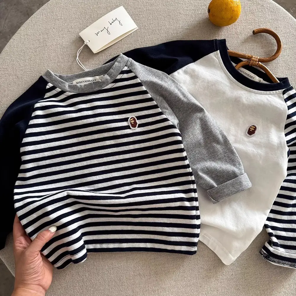 2025 Boys Striped Long Sleeve T-Shirt Set — feature 19