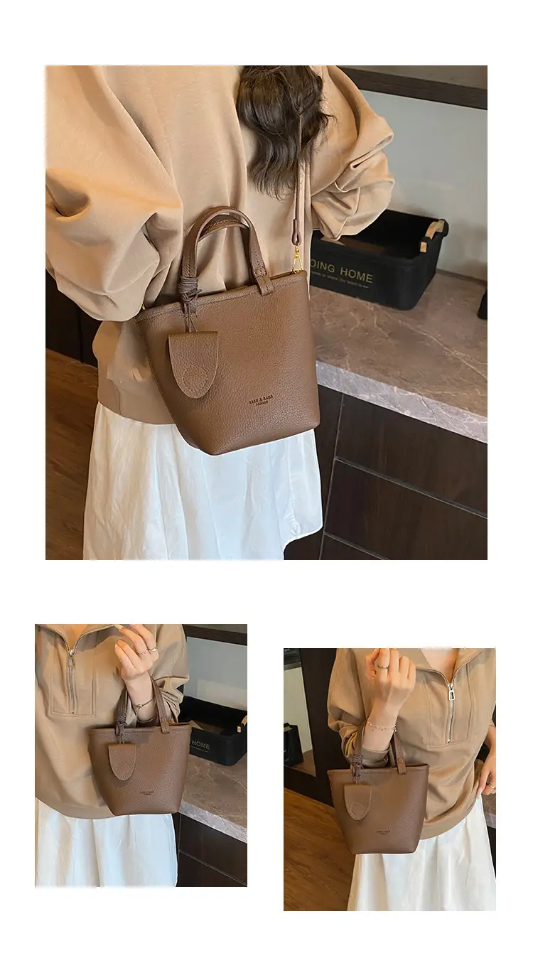 Women Pebbled Shoulder Bag Brown 2025 Retro Trendy — feature 9