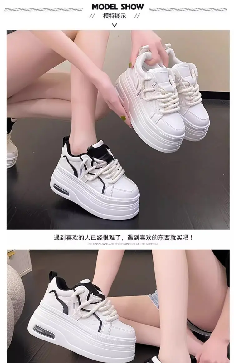 White Thick-Soled Women's Platform Shoes 2024 — feature 5