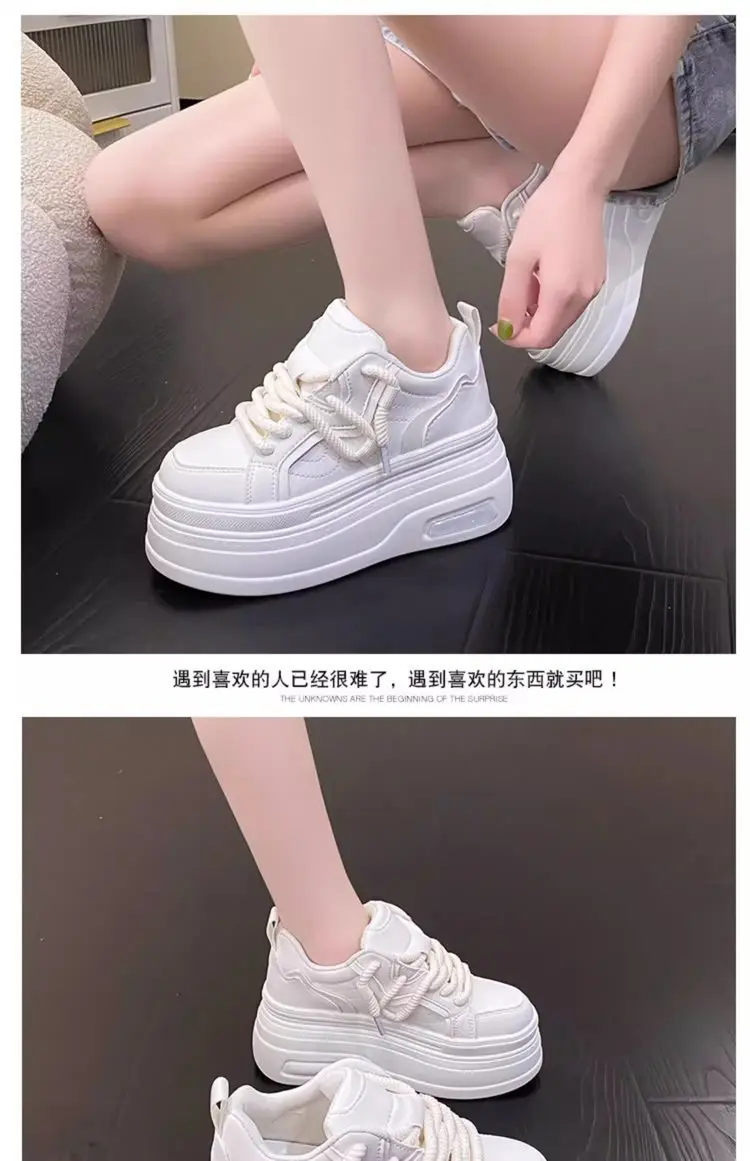 White Thick-Soled Women's Platform Shoes 2024 — feature 9