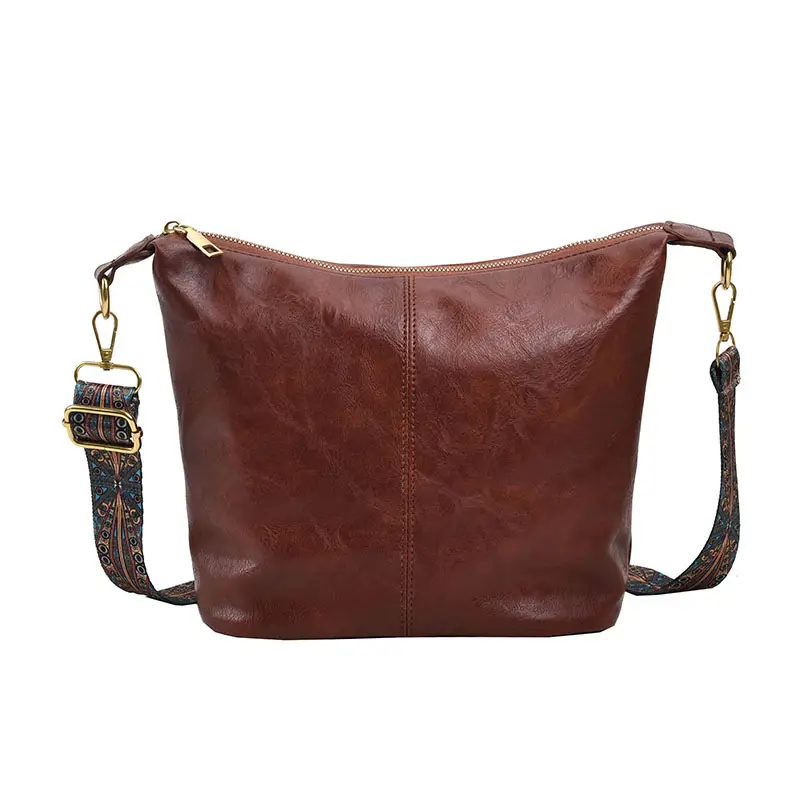 Retro Brown Leather Shoulder Bag Women 2025 - Image 10