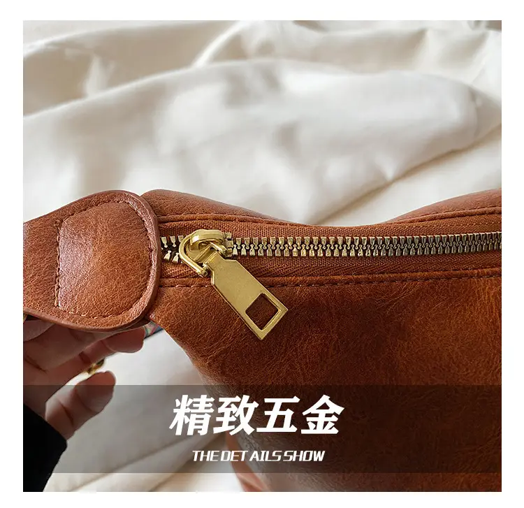 Retro Brown Leather Shoulder Bag Women 2025 — feature 6