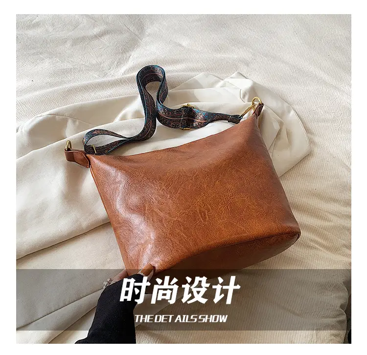 Retro Brown Leather Shoulder Bag Women 2025 — feature 7
