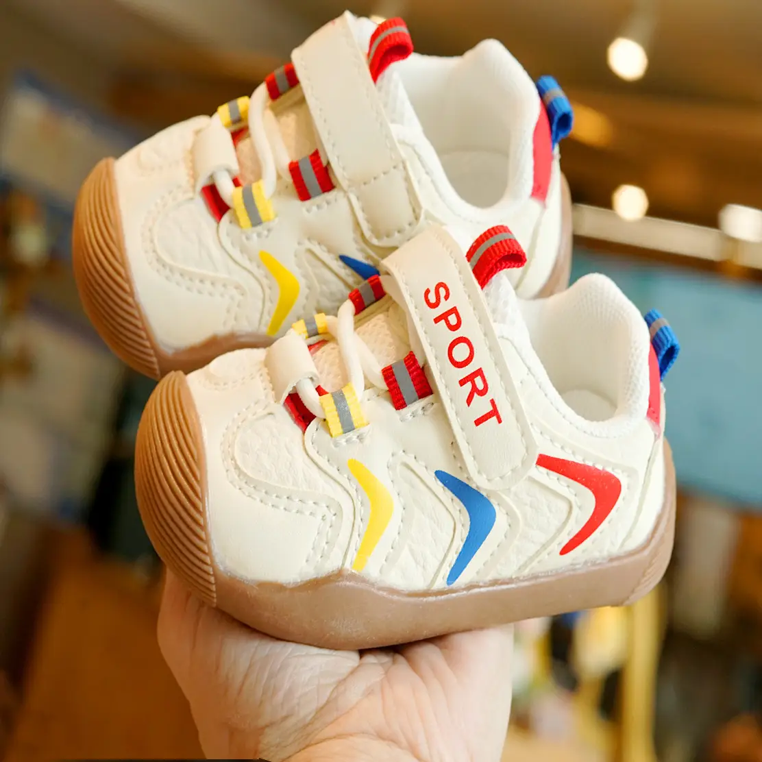 Toddler Shoes White Soft Sole Non-Slip 1-2Yrs