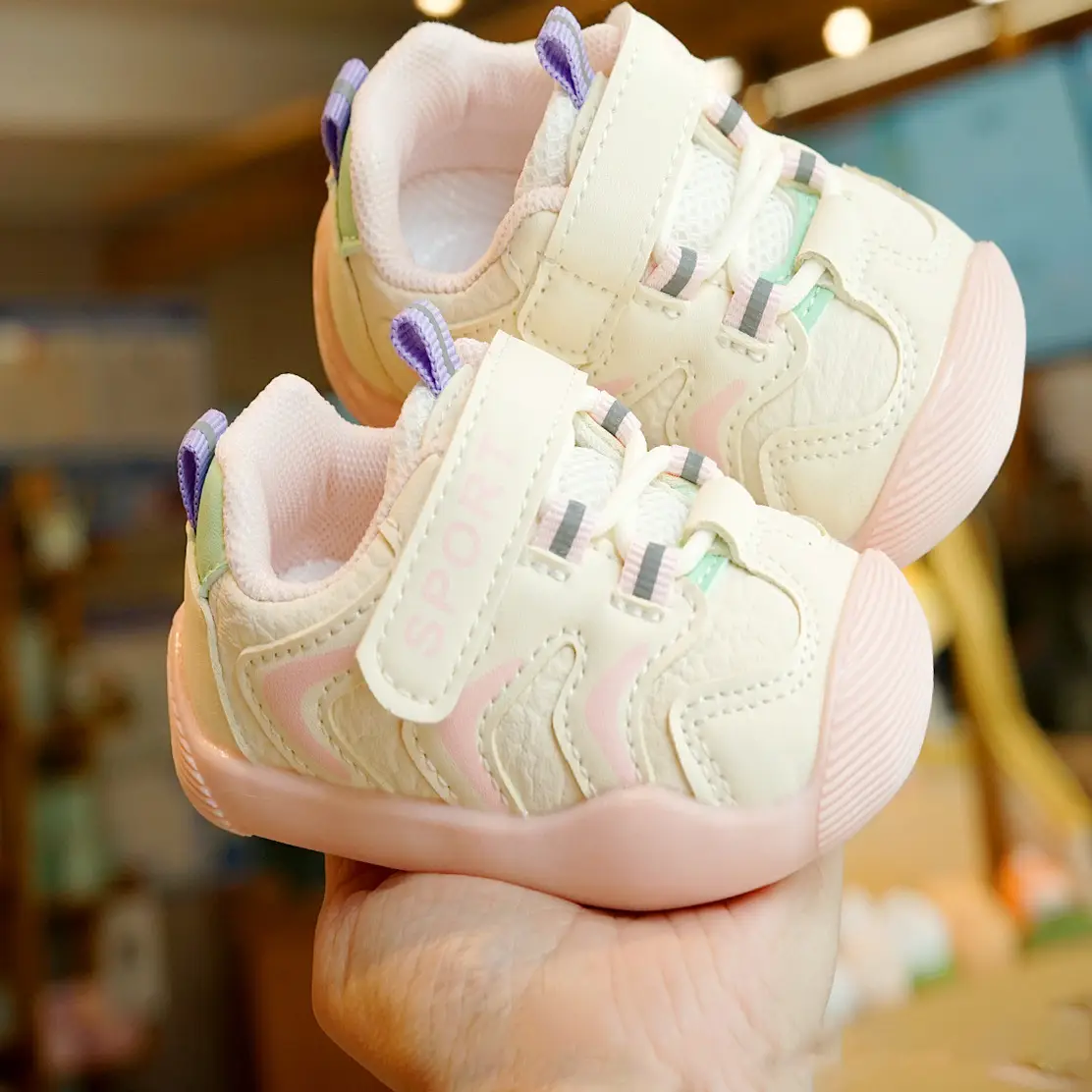 Toddler Shoes White Soft Sole Non-Slip 1-2Yrs
