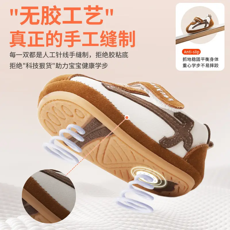 New 0 to 1 Year Old Baby Shoes Soft Sole Baby Toddler Shoes for Men 6-8-12 Months Infants and Girls Spring & Fall Models