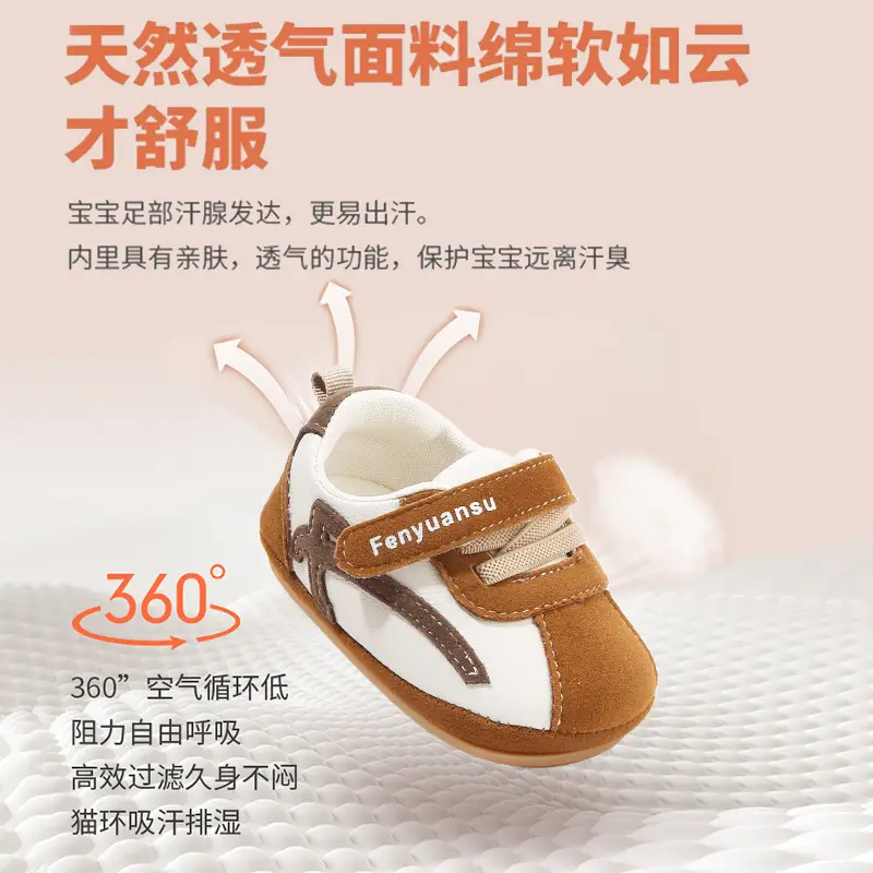 New 0 to 1 Year Old Baby Shoes Soft Sole Baby Toddler Shoes for Men 6-8-12 Months Infants and Girls Spring & Fall Models