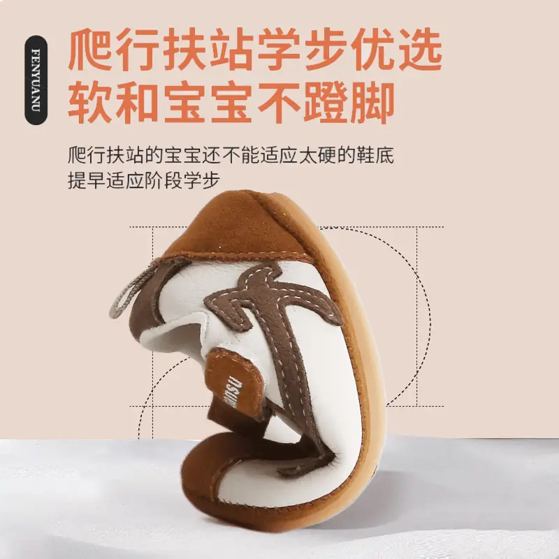 New 0 to 1 Year Old Baby Shoes Soft Sole Baby Toddler Shoes for Men 6-8-12 Months Infants and Girls Spring & Fall Models