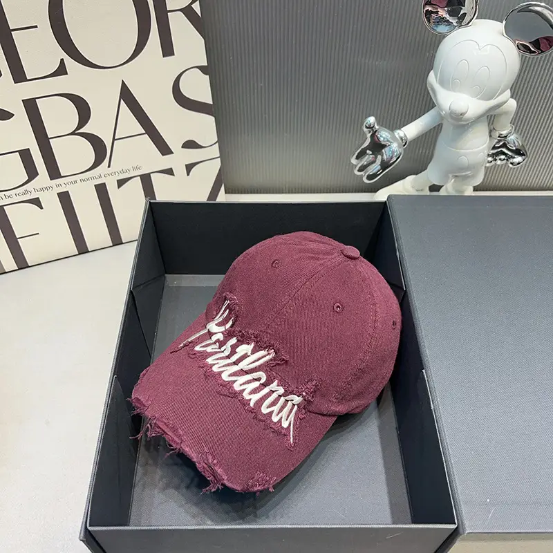 Blue Distressed Cap for Women Winter Warm Duckbill