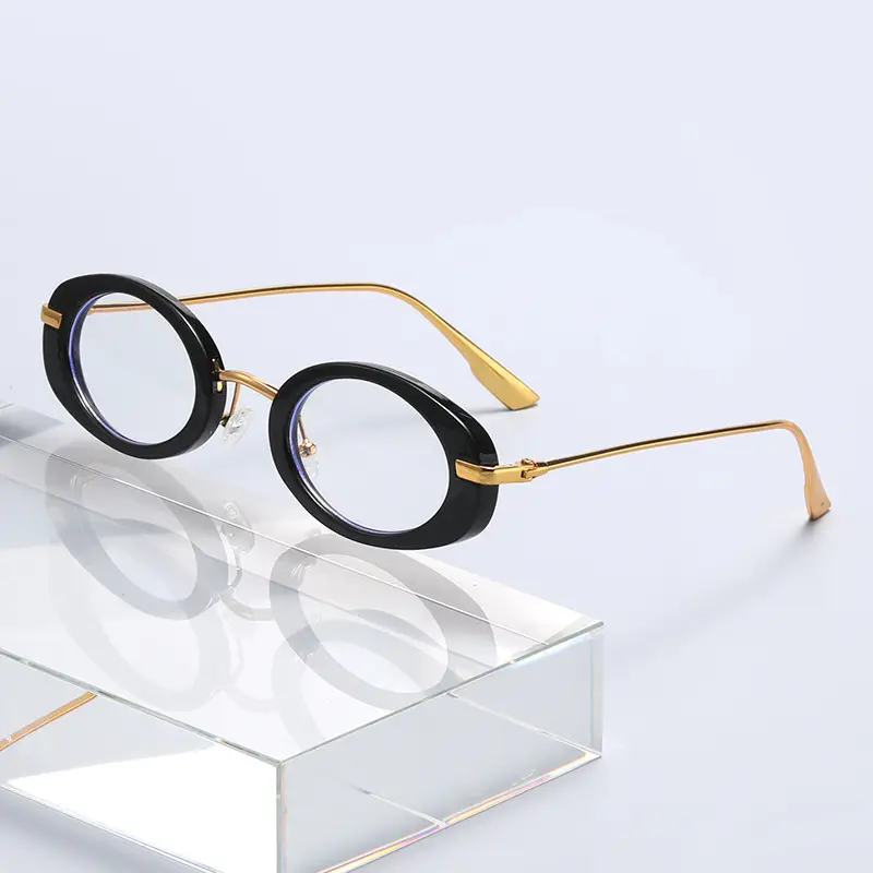 Oval Frame Sunglasses Black Anti-UV High End — feature 17