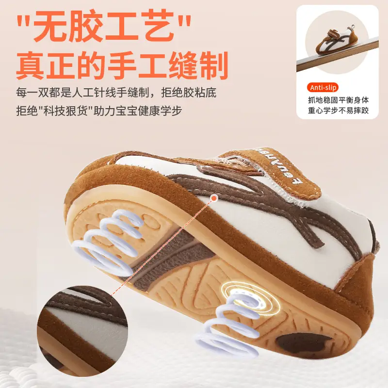 New 0 to 1 Year Old Baby Shoes Soft Sole Baby Toddler Shoes for Men 6-8-12 Months Infants and Girls Spring & Fall Models