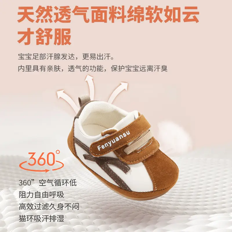 New 0 to 1 Year Old Baby Shoes Soft Sole Baby Toddler Shoes for Men 6-8-12 Months Infants and Girls Spring & Fall Models