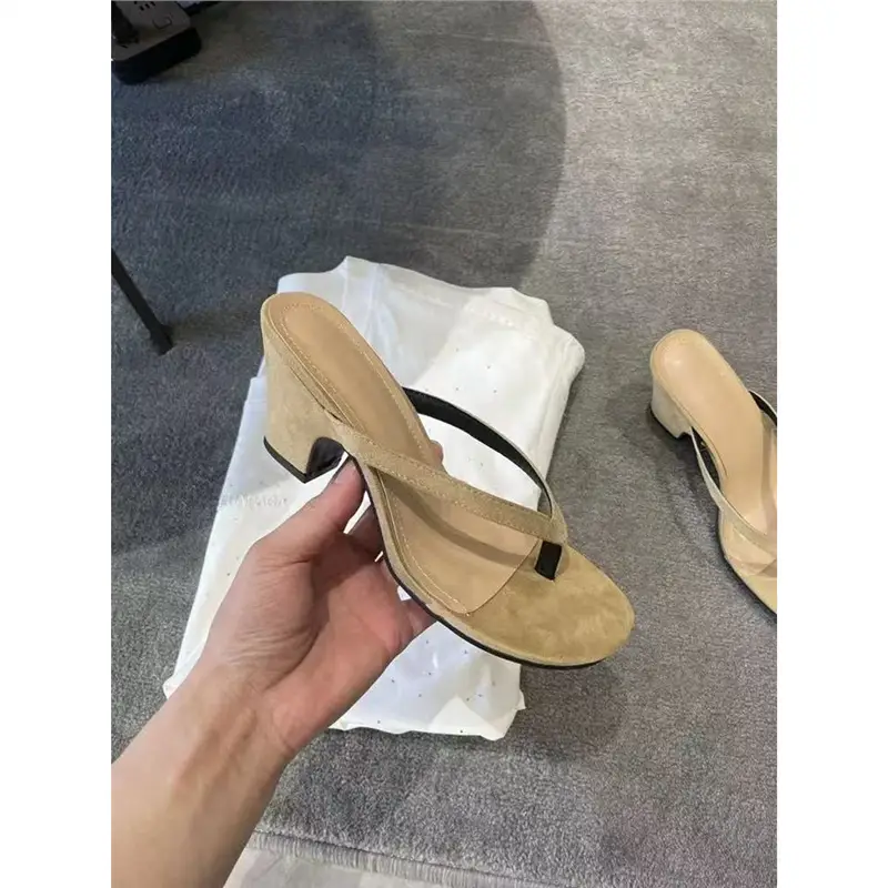 Black French Style High Heeled Flip Flops 2025 - Image 7