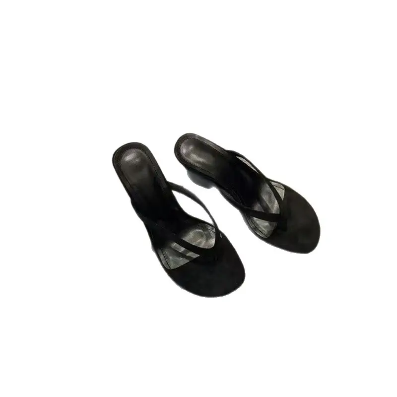 Black French Style High Heeled Flip Flops 2025 - Image 8