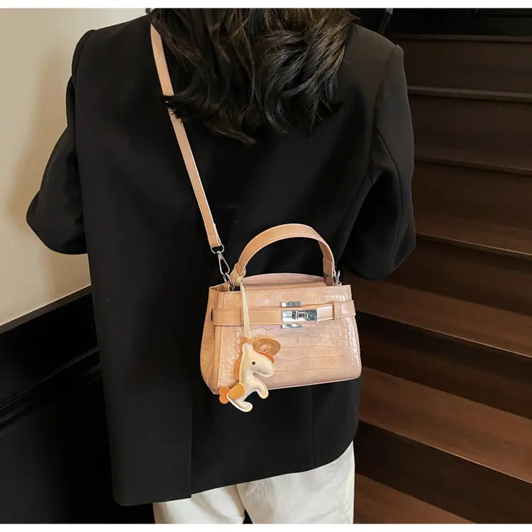 Beige Crossbody Bag with Doll Decor for Women — feature 15
