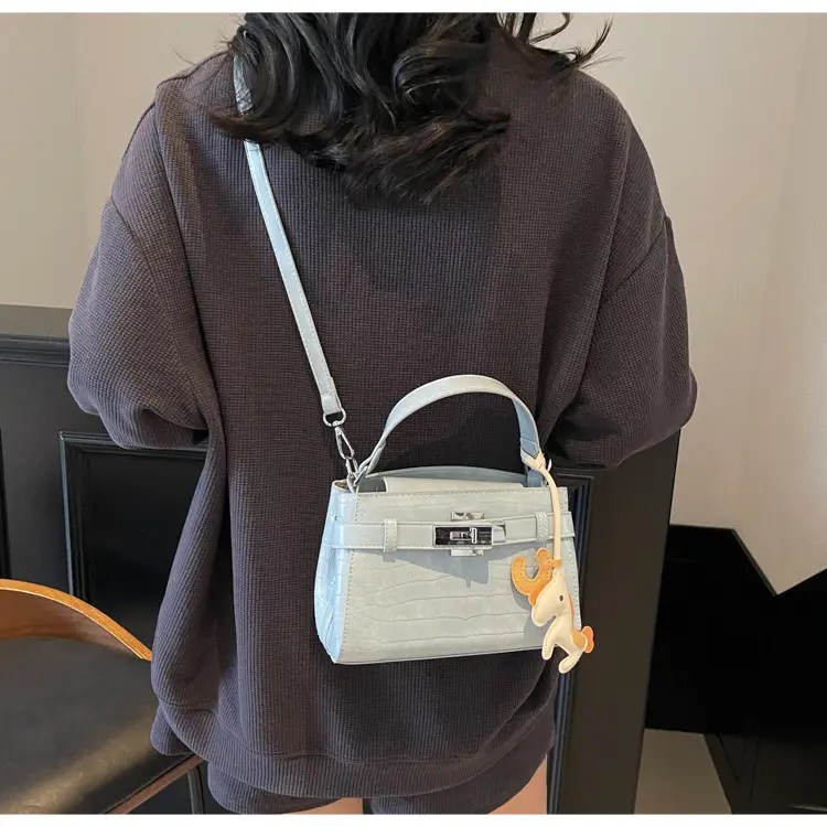 Beige Crossbody Bag with Doll Decor for Women — feature 17