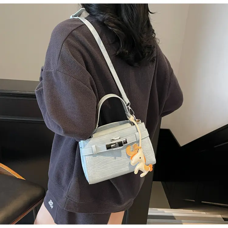 Beige Crossbody Bag with Doll Decor for Women — feature 18