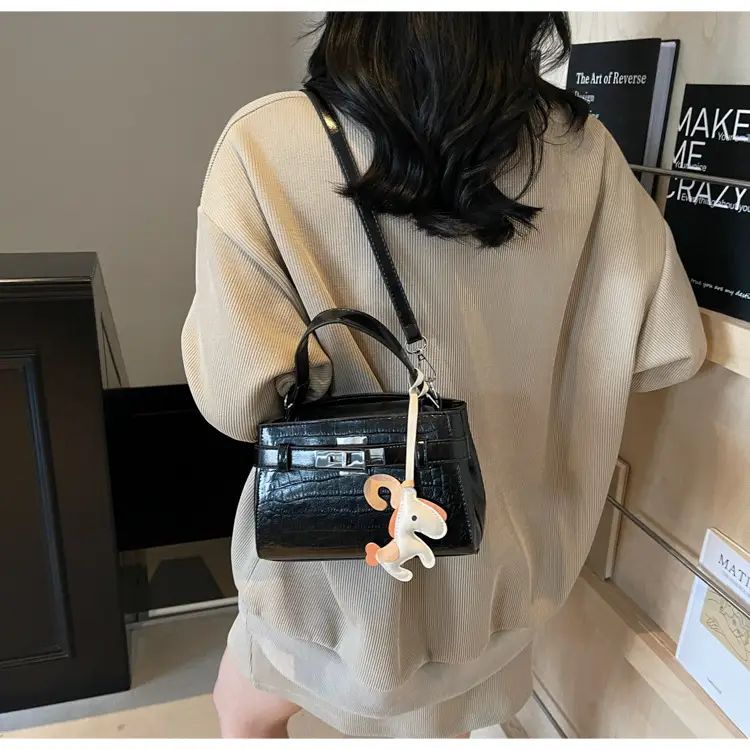 Beige Crossbody Bag with Doll Decor for Women — feature 20