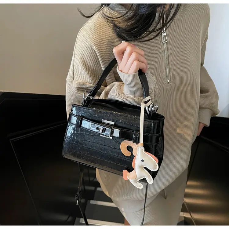 Beige Crossbody Bag with Doll Decor for Women — feature 21