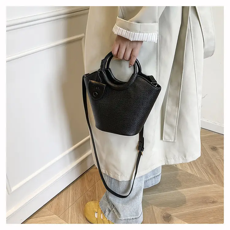 Korean Style Women's Bag 2025 Summer Pure Color Bucket — feature 15