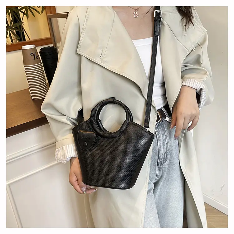Korean Style Women's Bag 2025 Summer Pure Color Bucket — feature 16