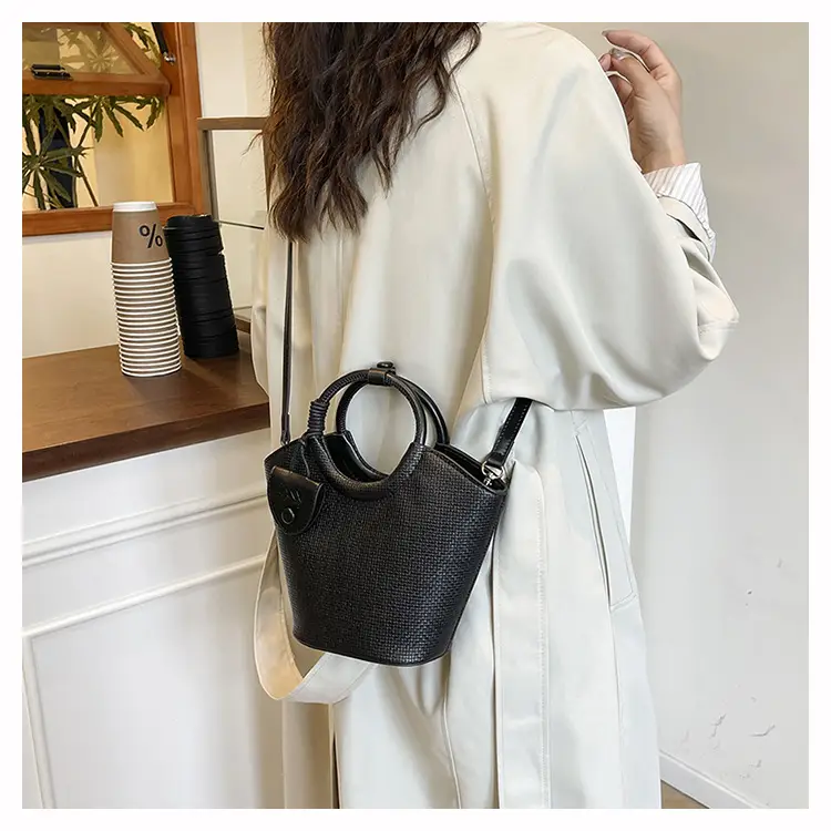 Korean Style Women's Bag 2025 Summer Pure Color Bucket — feature 17