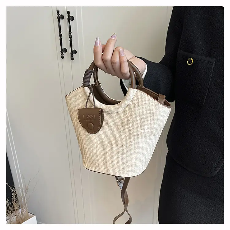 Korean Style Women's Bag 2025 Summer Pure Color Bucket — feature 19