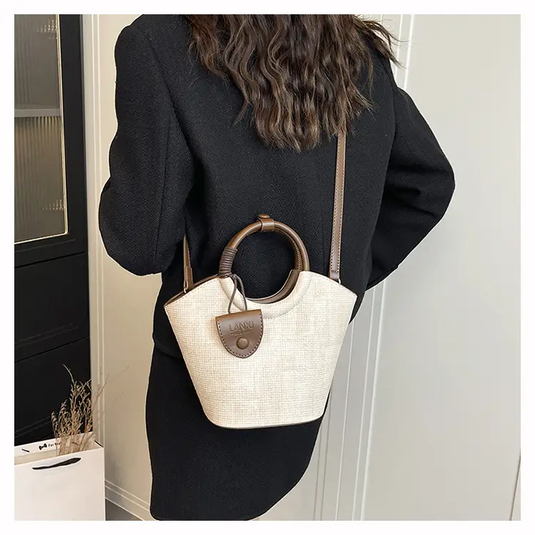 Korean Style Women's Bag 2025 Summer Pure Color Bucket — feature 21