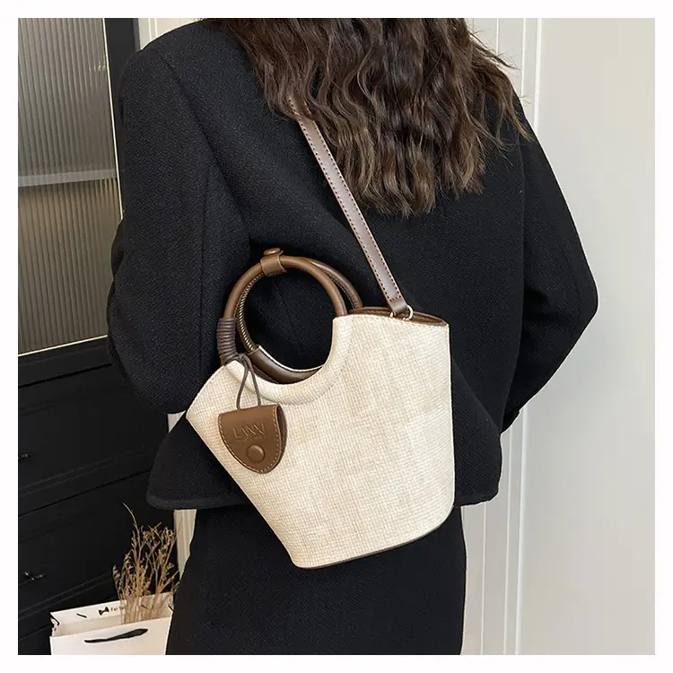 Korean Style Women's Bag 2025 Summer Pure Color Bucket — feature 22