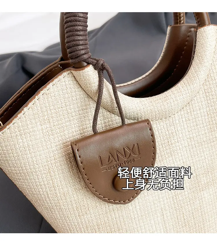 Korean Style Women's Bag 2025 Summer Pure Color Bucket — feature 6