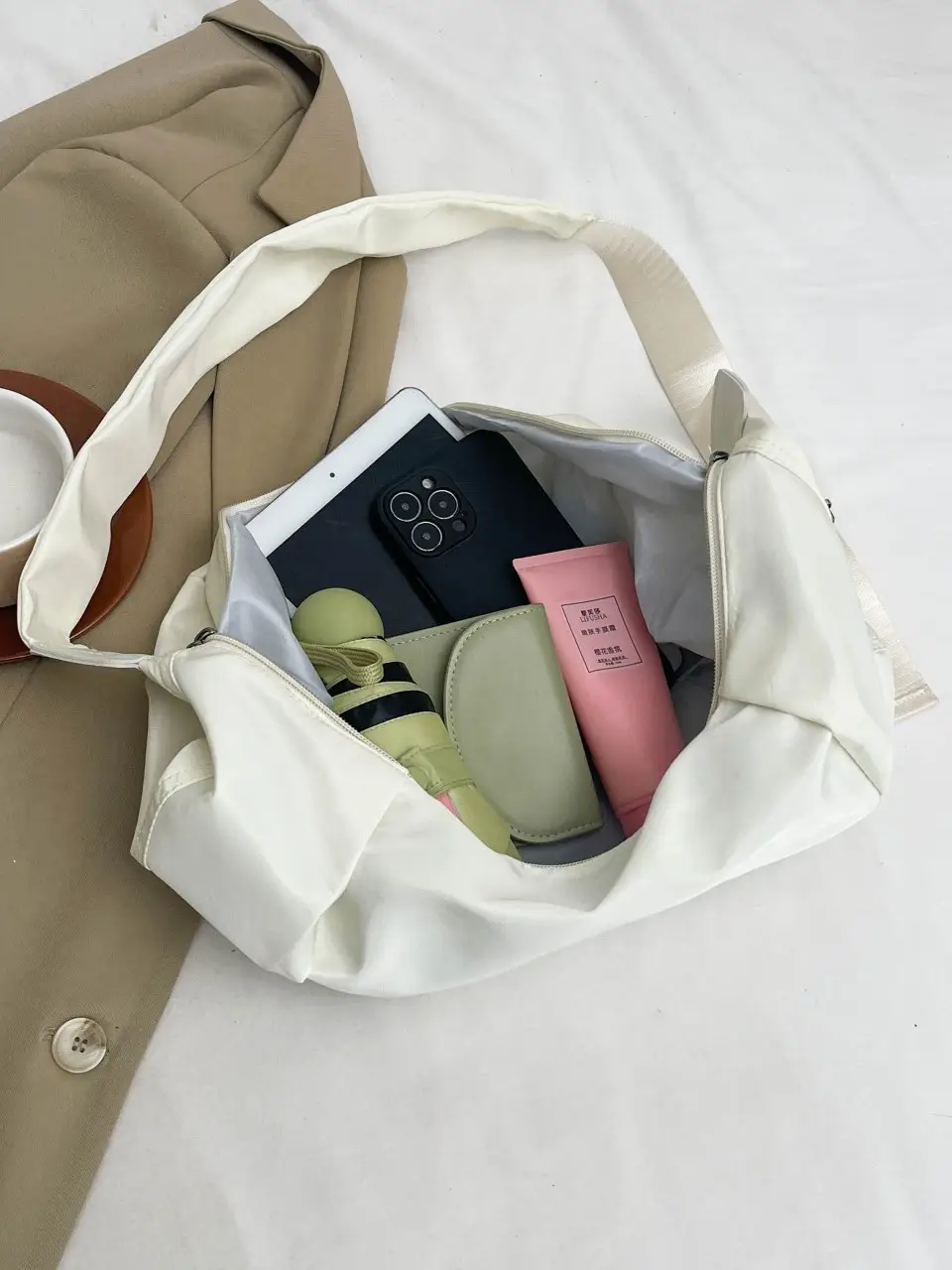 2025 New Summer Crossbody Bag Women's Nylon White Large Capacity - Image 6