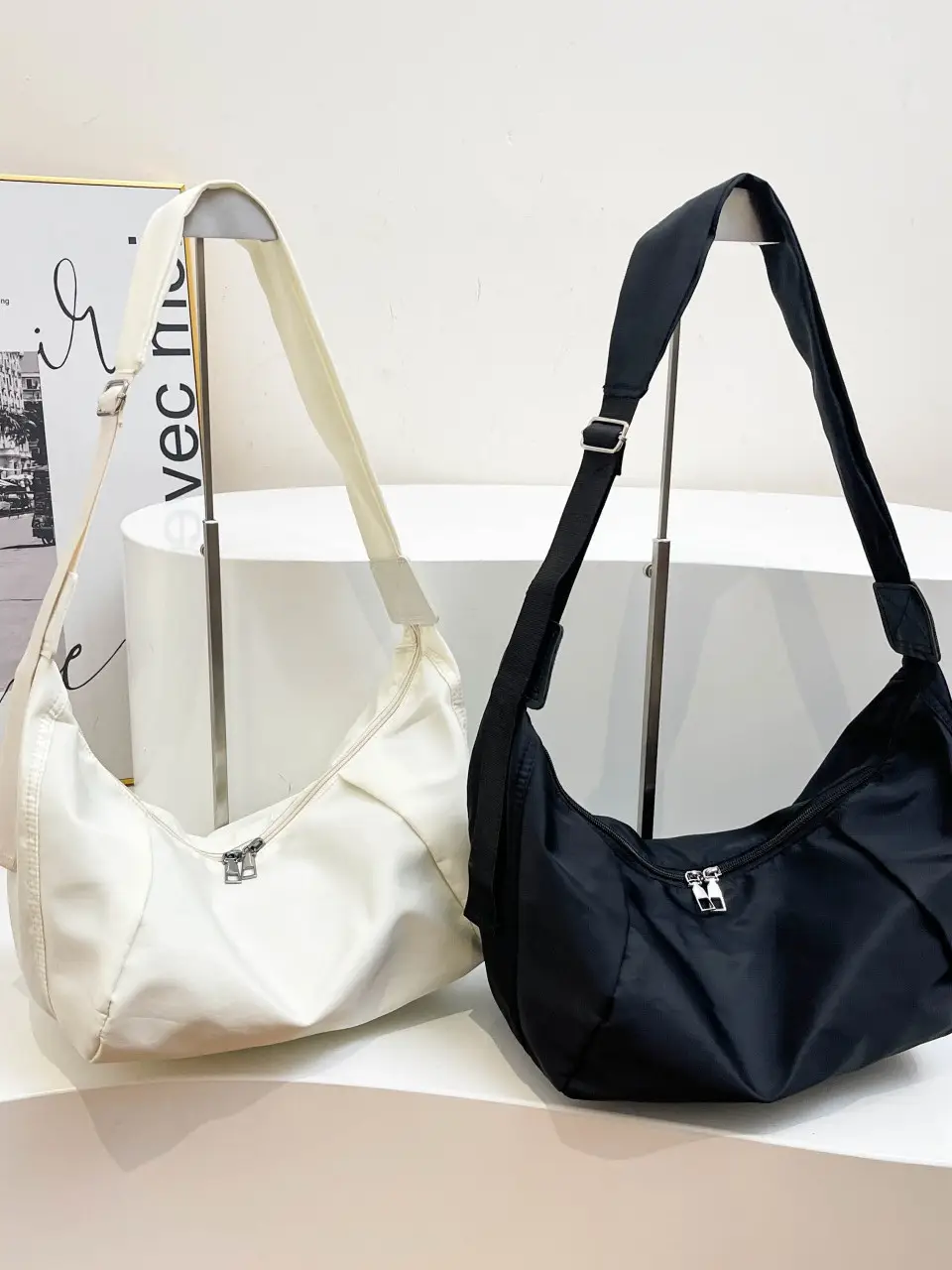 2025 New Summer Crossbody Bag Women's Nylon White Large Capacity - Image 7