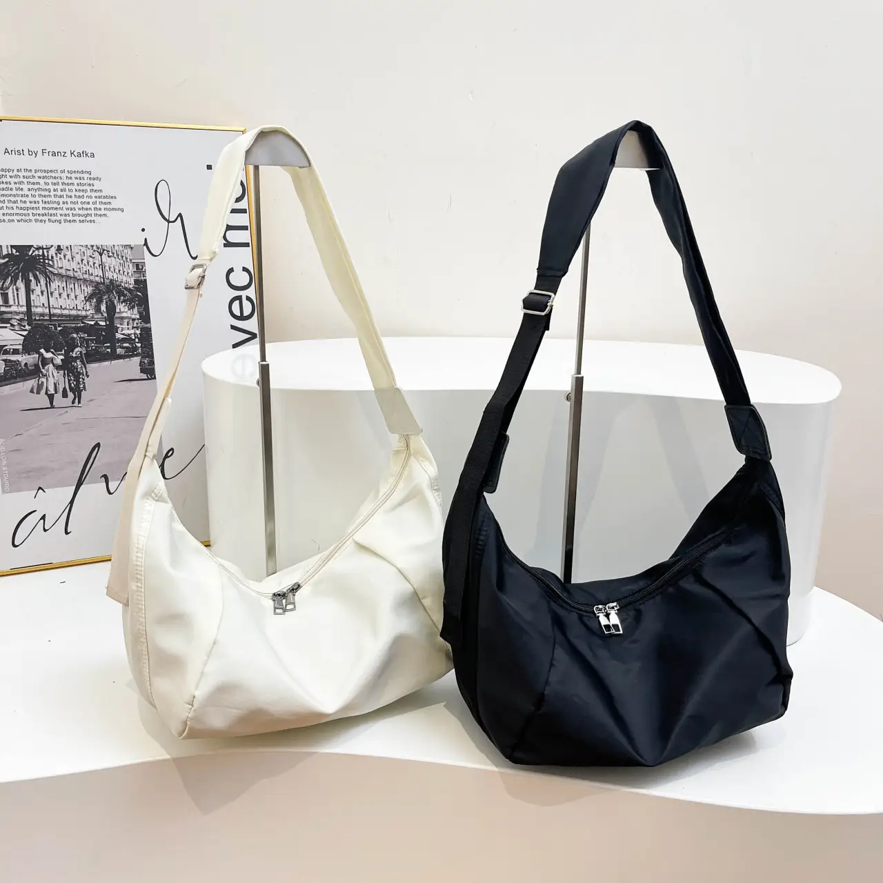 2025 New Summer Crossbody Bag Women's Nylon White Large Capacity — feature 15