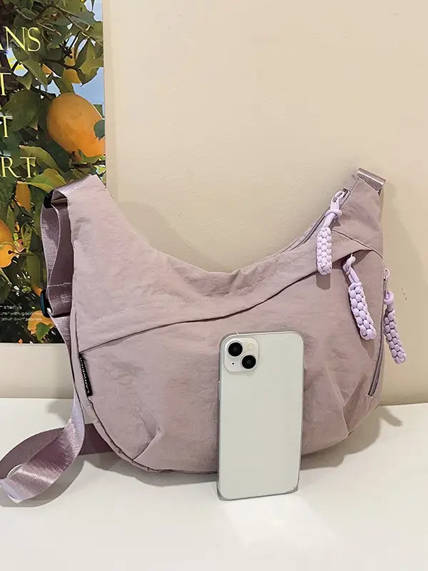 Yellow Nylon Messenger Bag for Women Daily Commute - Image 8