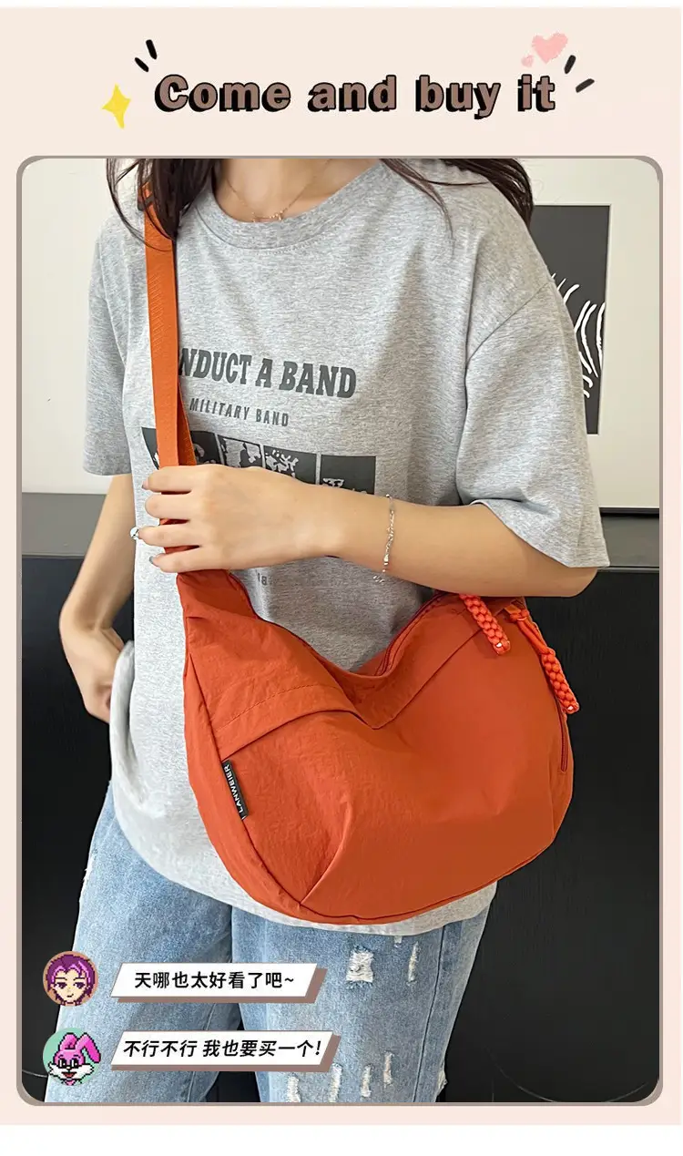 Yellow Nylon Messenger Bag for Women Daily Commute — feature 1