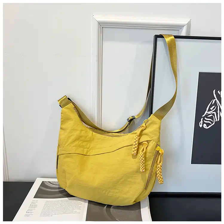 Yellow Nylon Messenger Bag for Women Daily Commute — feature 18