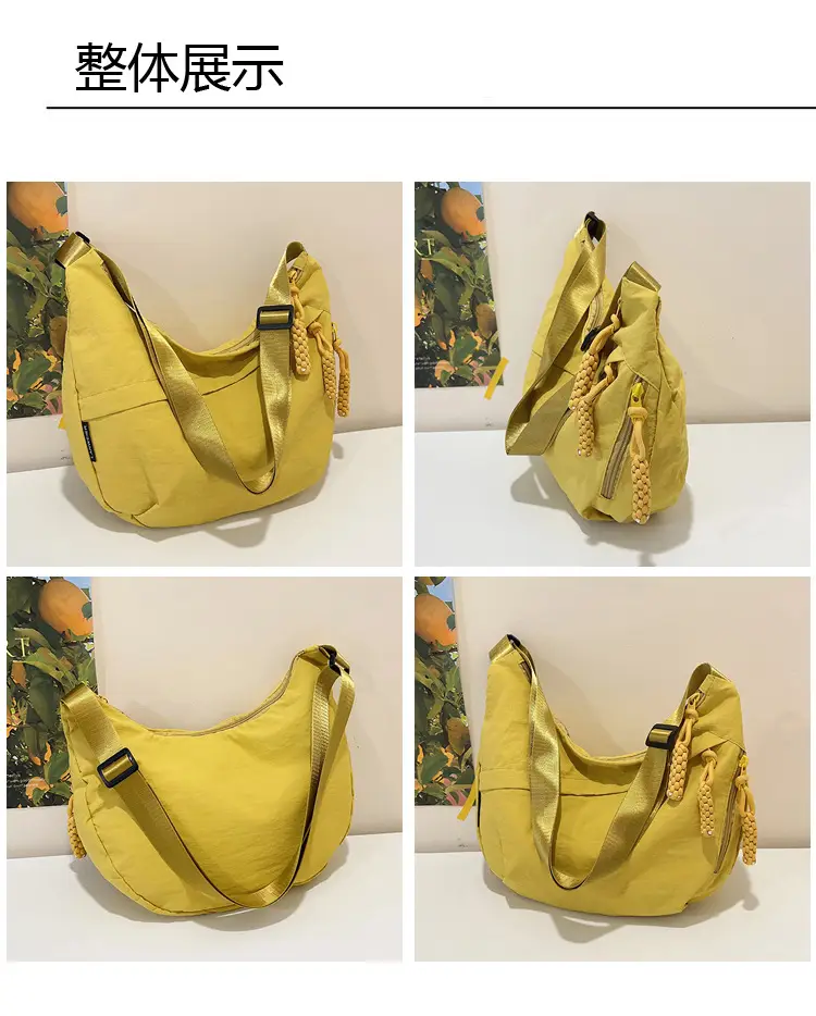 Yellow Nylon Messenger Bag for Women Daily Commute — feature 3