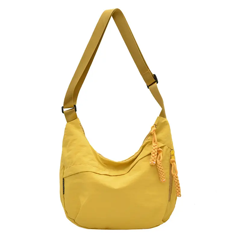 Yellow Nylon Messenger Bag for Women Daily Commute - Image 4