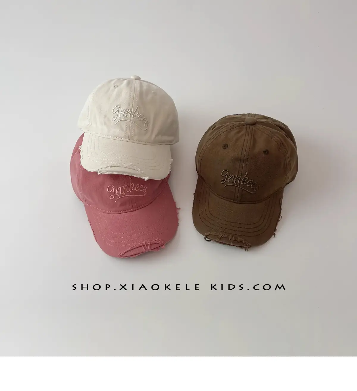 Kids Pink Vintage Duckbill Cap — feature 1