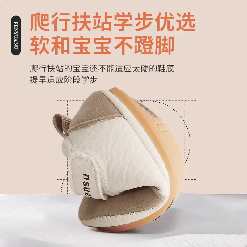 New 0 to 1 Year Old Baby Shoes Soft Sole Baby Toddler Shoes for Men 6-8-12 Months Infants and Girls Spring & Fall Models
