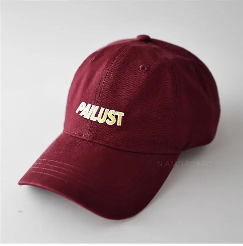 Maroon Letter Embroidered Baseball Cap Unisex — feature 5