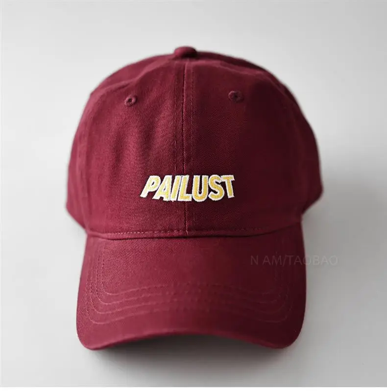 Maroon Letter Embroidered Baseball Cap Unisex — feature 9
