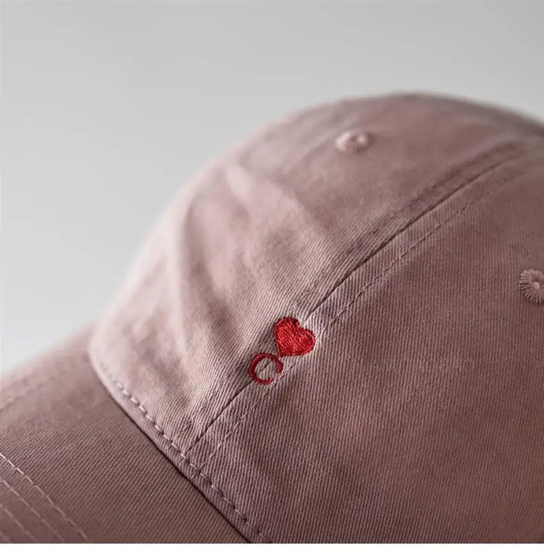 Beige Red Embroidered Baseball Cap for Men Women — feature 13