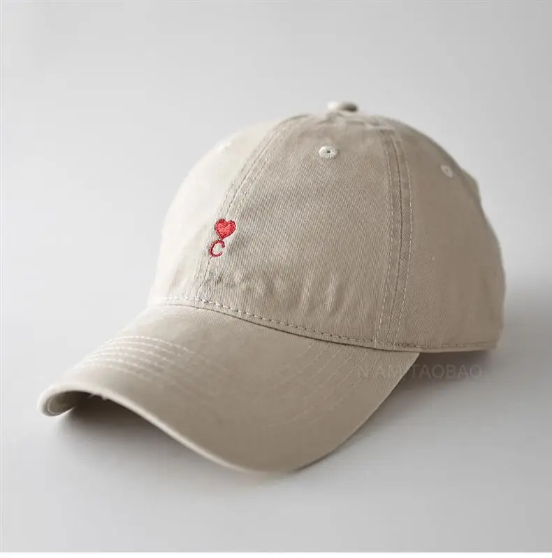 Beige Red Embroidered Baseball Cap for Men Women — feature 3