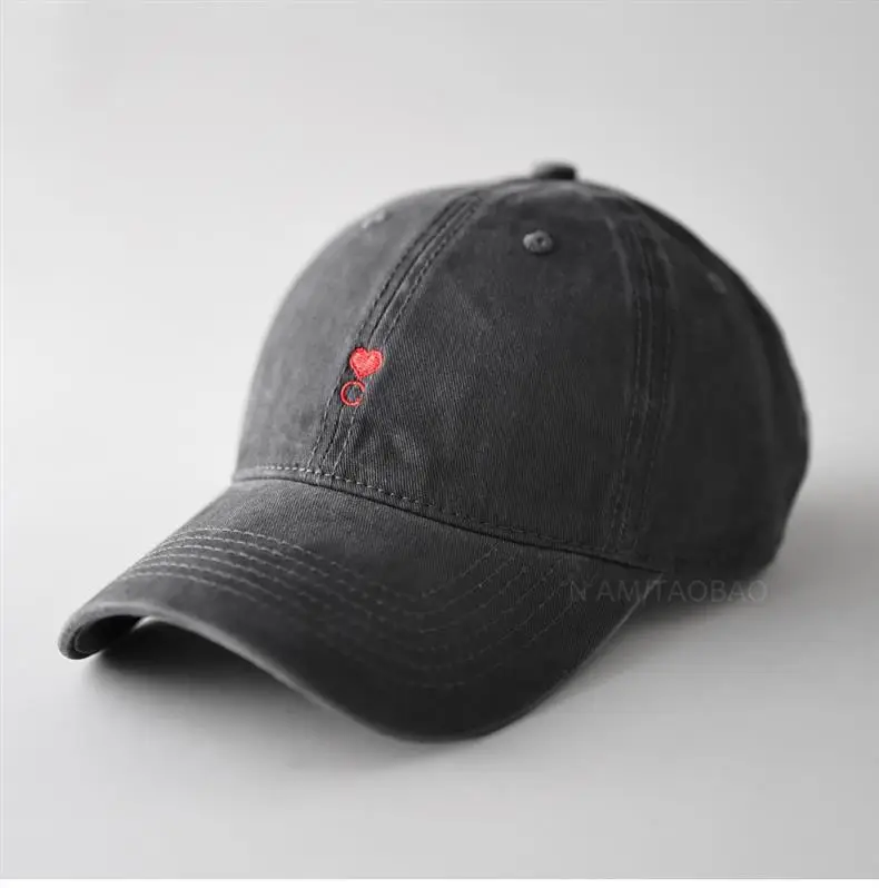 Beige Red Embroidered Baseball Cap for Men Women — feature 4
