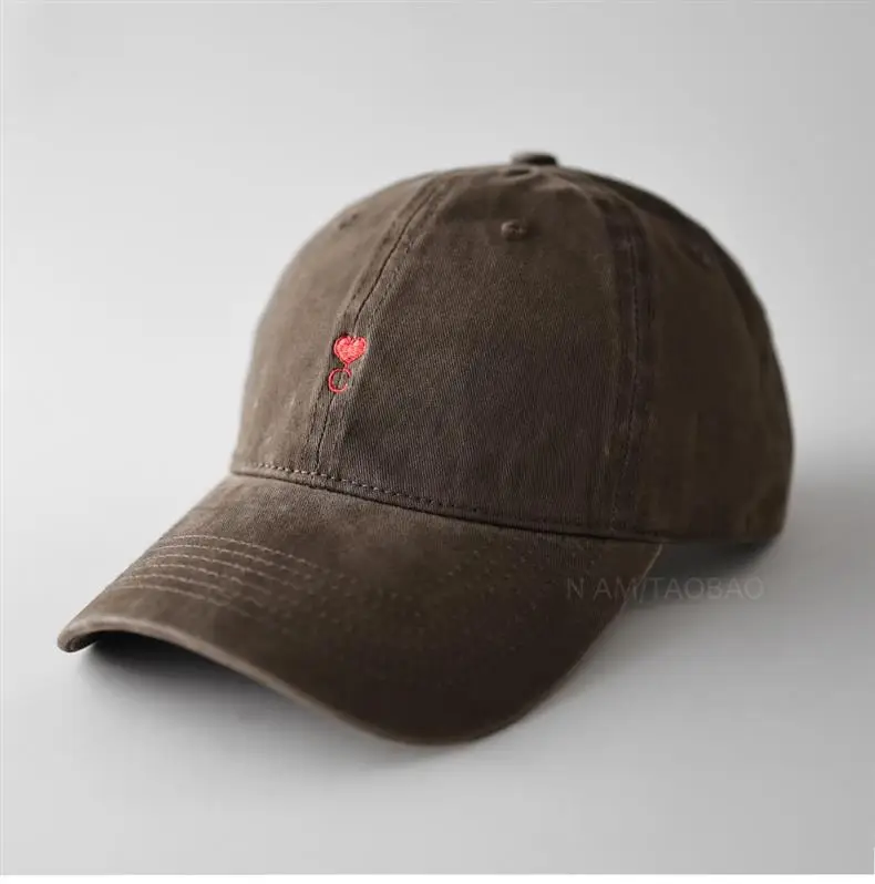 Beige Red Embroidered Baseball Cap for Men Women — feature 8